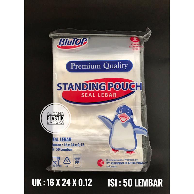 Standing Pouch Merk BluTop (isi 50 lembar)