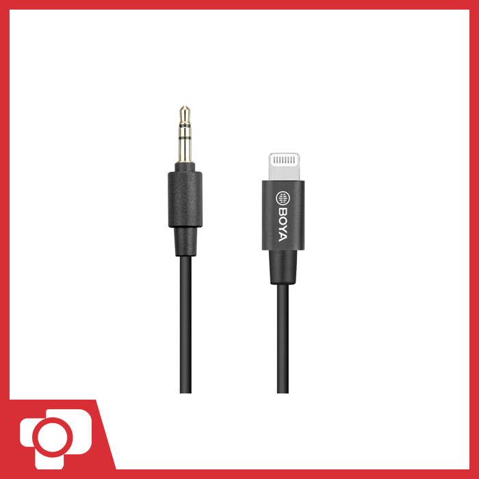 Boya BY-K1 3.5mm TRS Male to Lightning iOS Port Audio Converter Cable