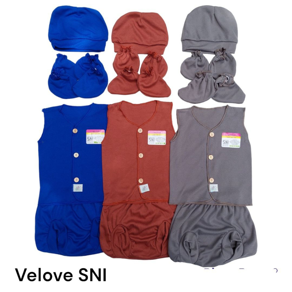 1 SET baju bayi lengan YUKENSI VELOVE SNI (7PIECES) bayi baru lahir