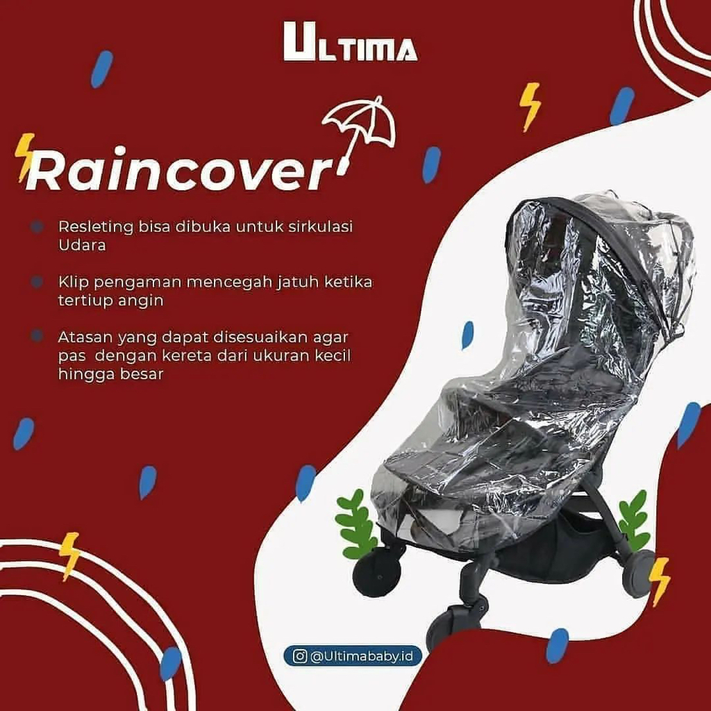 stroller raincover ultima bisa untuk semua stroller Inc pockit  (JUAL PENUTUP HUJAN bukan stroller)