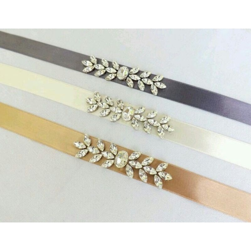 Belt oval wedding dress kebaya aneka warna pita murah