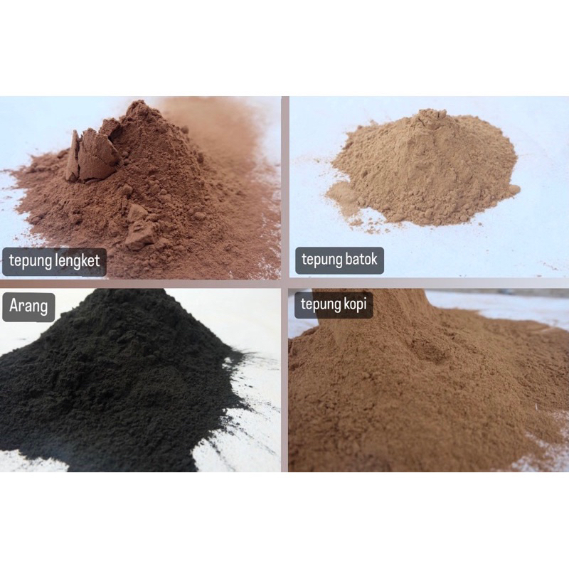 Kemasan 5 kg - Tepung Kayu Lengket - Arang - Tepung Kulit Kopi - Tepung Batok