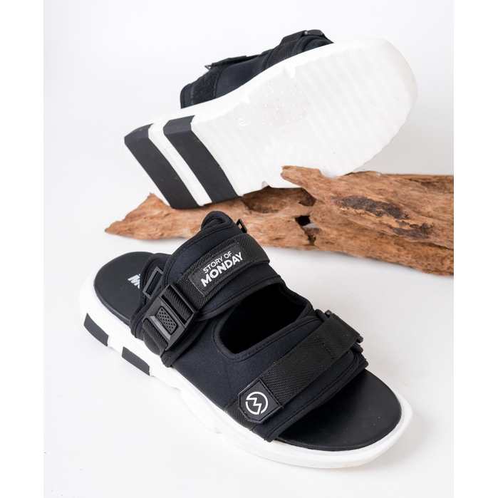 KIMBER BLACK |ManNeedMe x Monday| Sandal Pria Sendal Gunung Hiking Cowok Casual Traveling ORI