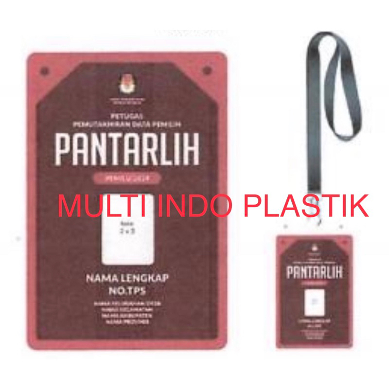 plastik nametag KPU/id card KPU/nametag KPU/pilpres 2024/jual nametag/tali lanyard KPU/tali lanyard murah