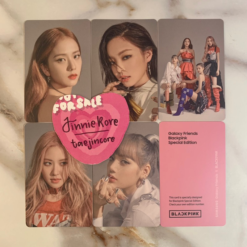 BLACKPINK SAMSUNG GALAXY FRIENDS SPECIAL EDITION OFFICIAL PHOTOCARD JISOO JENNIE ROSE LISA GROUP OT4