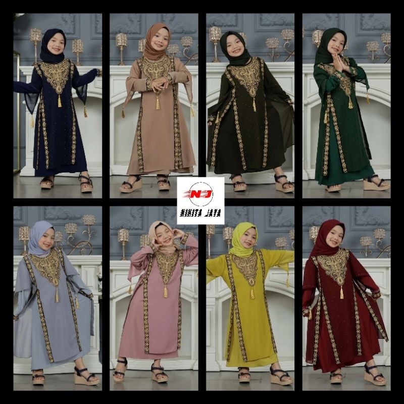 Gamis Abaya Anak Irana Bahan Jersey Korea