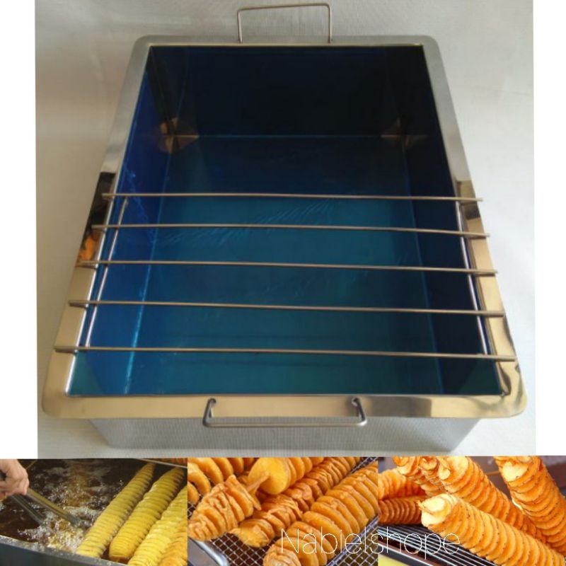 Wajan penggorengan kentang spiral stainless