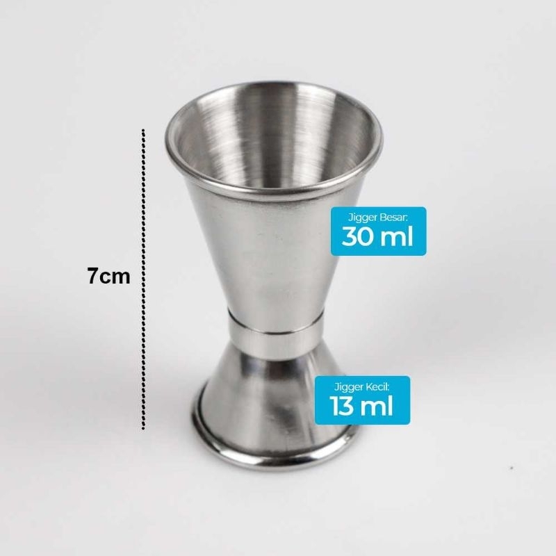 One Two Cups 6 in 1 Bartender Cobbler Cocktail Shaker 550ml - BA016 stainless steel Silver