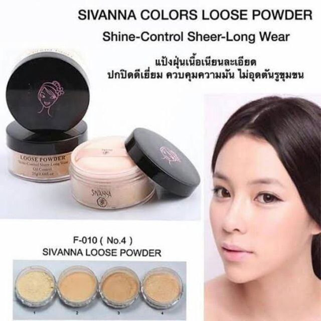 SIVANNA COLORS Loose Powder Shine Control Sheer Long Wear Oil Control | Bedak Tabur Sivanna Thailand