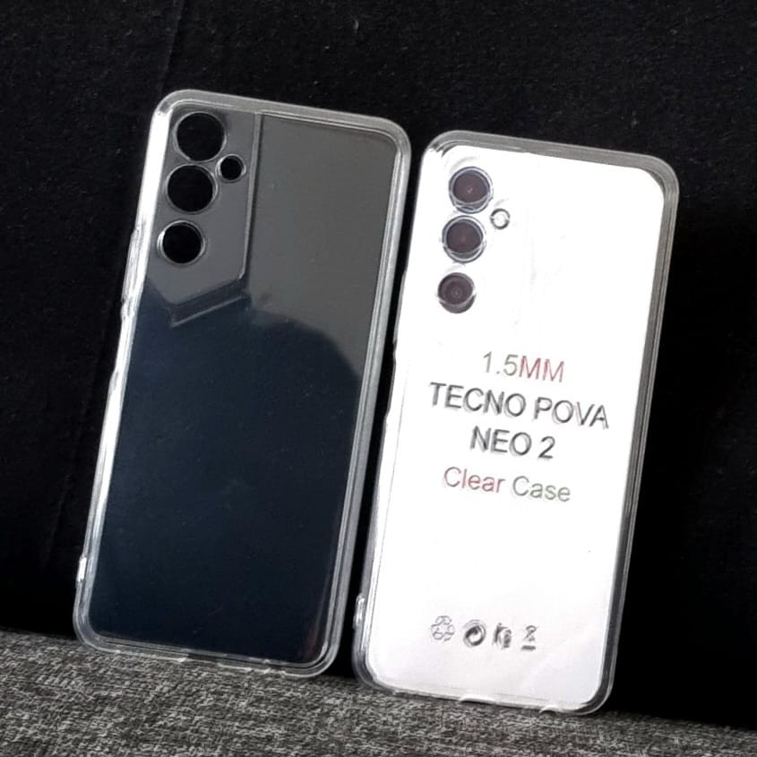 TECNO POVA 4 4 PRO 3 NEO 2 2 SPARK 6 GO 7 7 NFC 7 PRO CASE HD BENING SOFTCASE 1.5mm CLEAR TRANSPARAN CASING COVER PELINDUNG BELAKANG SILIKON KARET