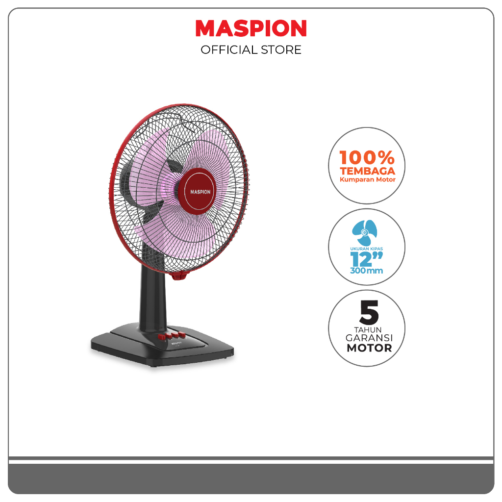 Maspion Kipas Angin Meja Desk Fan 12 Inch EX-307