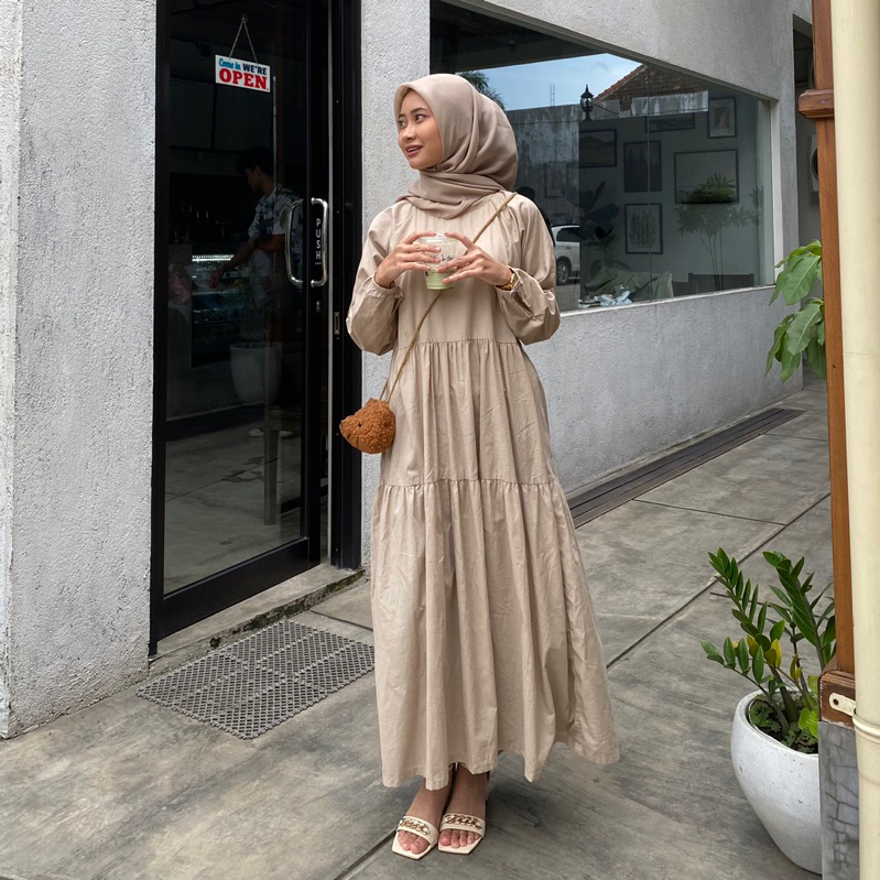 athaya midi dress - midi dress katun