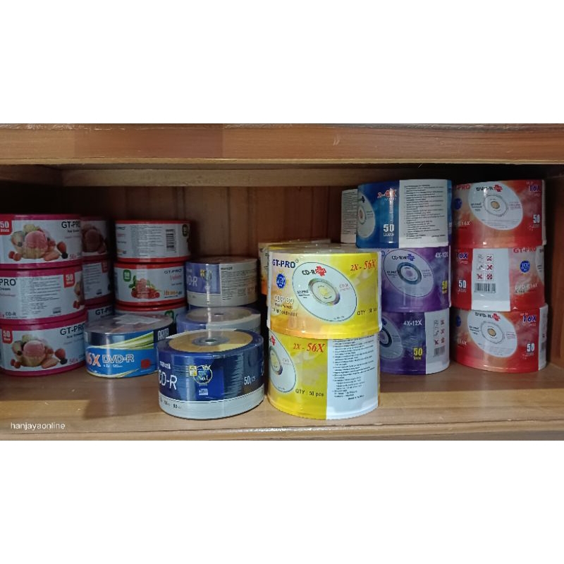 CD DVD Kosong 50 pcs GT Pro, Maxell, Sony, Arita, Inova