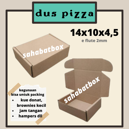 

Kardus Packing / Dus Pizza Kemasan Hampers uk 14x10x4,5 POLOS