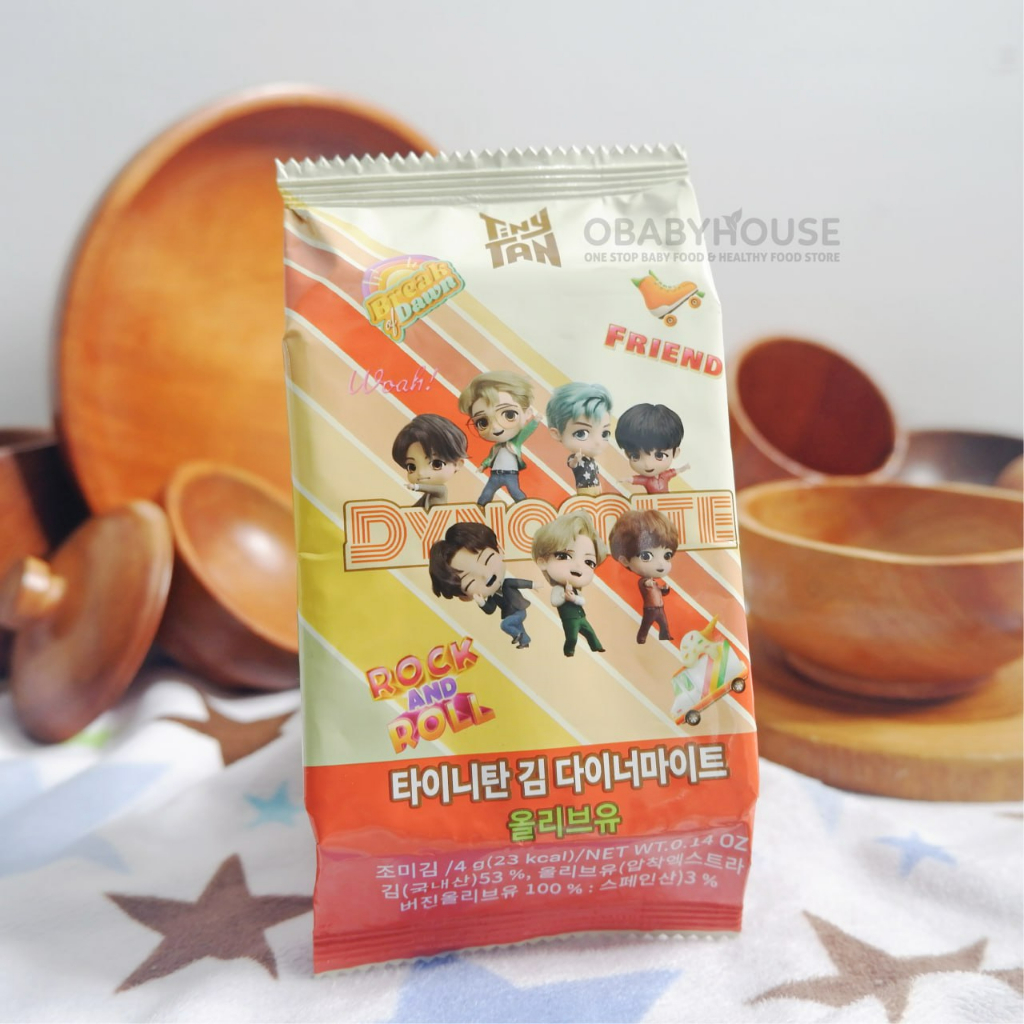 BTS Tiny Tan Seaweed Laver Zaitun Oil Nori With Rumput Laut 64 gr - Satuan