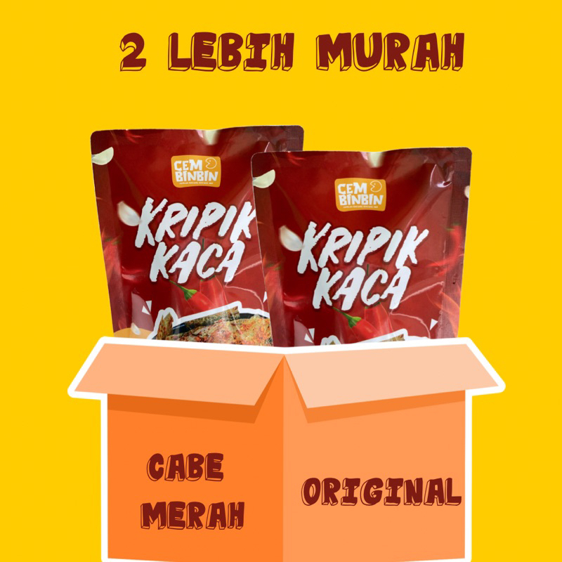 

kripik kaca 2 rasa cabe merah dan Original Lebih murah