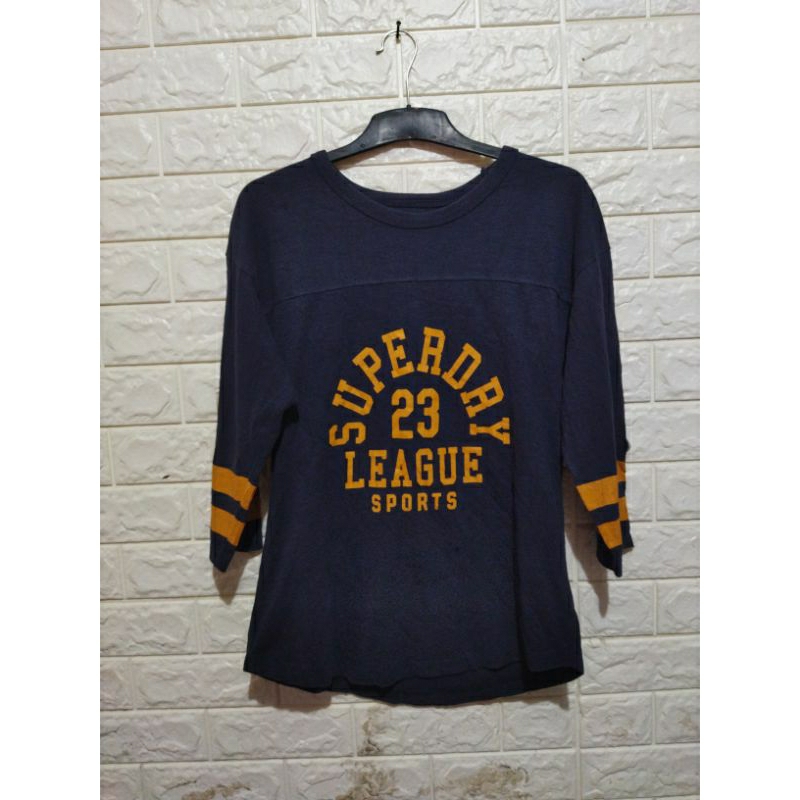 kaos lengan 3/4 superdry leage sport second