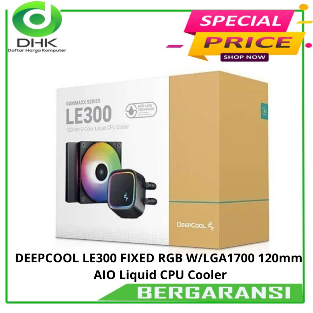 DEEPCOOL LE300 FIXED RGB W/LGA1700 120mm AIO Liquid CPU Cooler