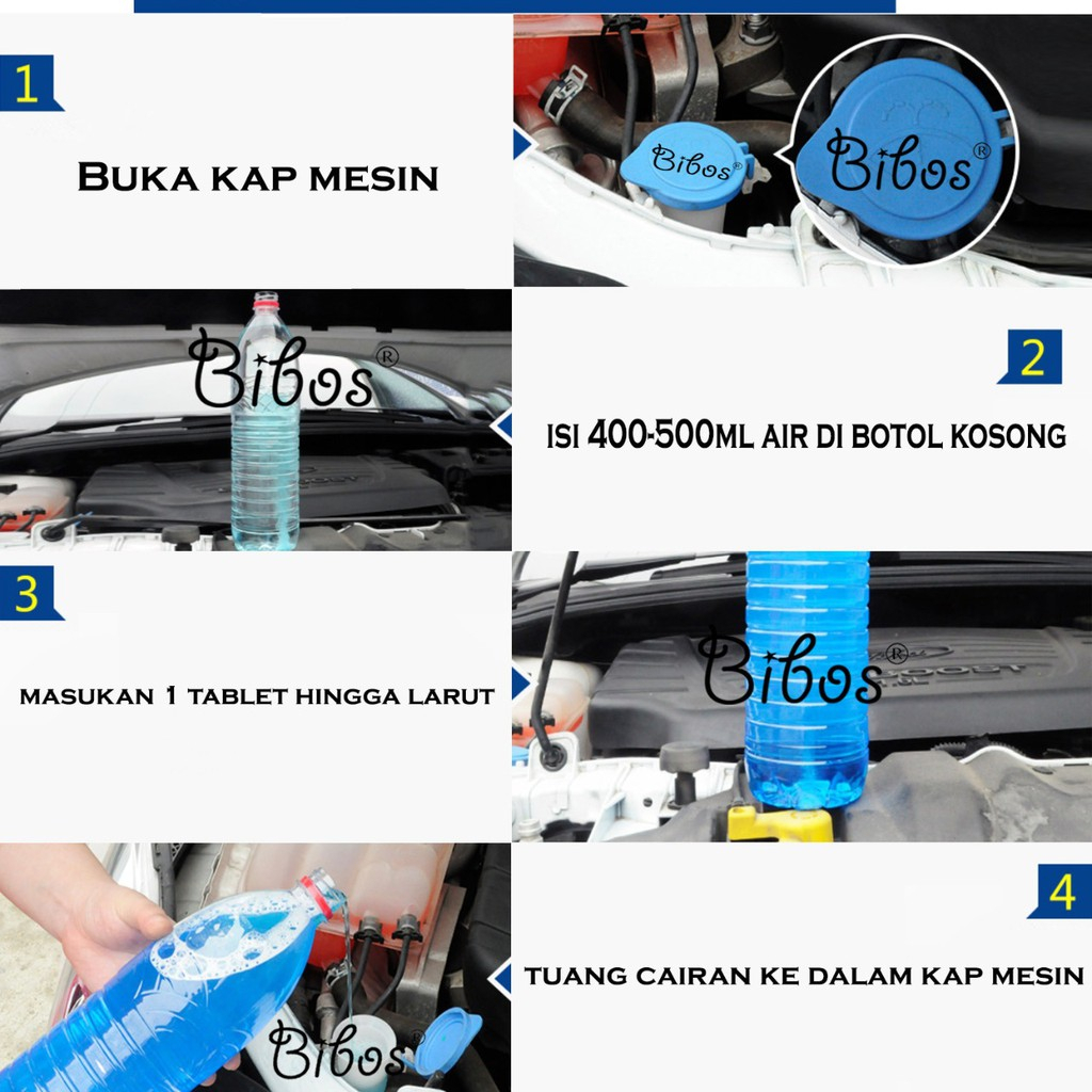 Tablet Sabun Pembersih Wiper Kaca Mobil Wipper Fluid Cairan Sabun