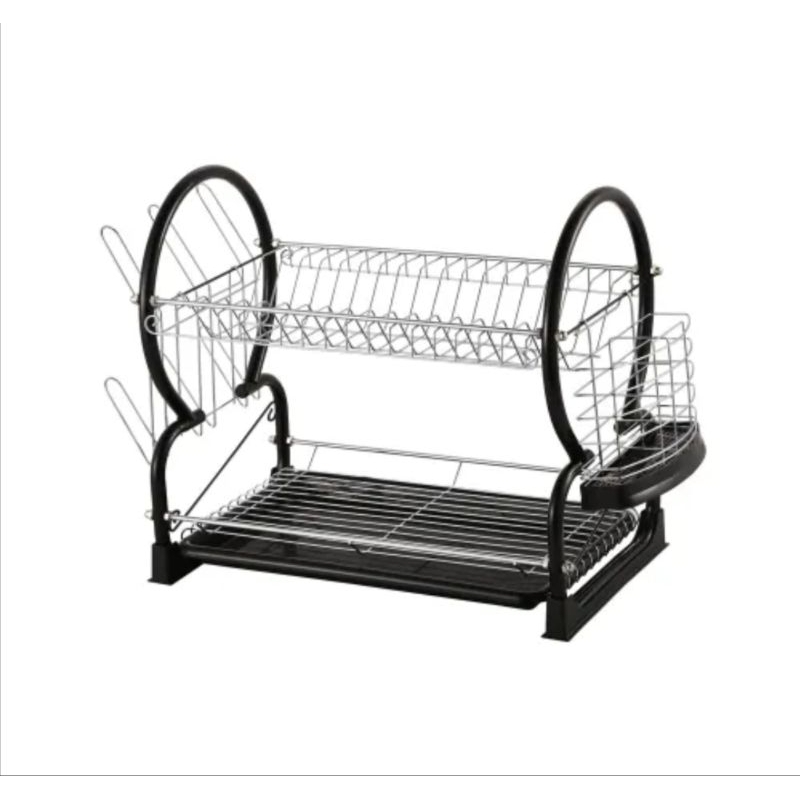 STORA Rak Piring Steel 2 Tingkat/Rak Piring Besi/Dish Rack