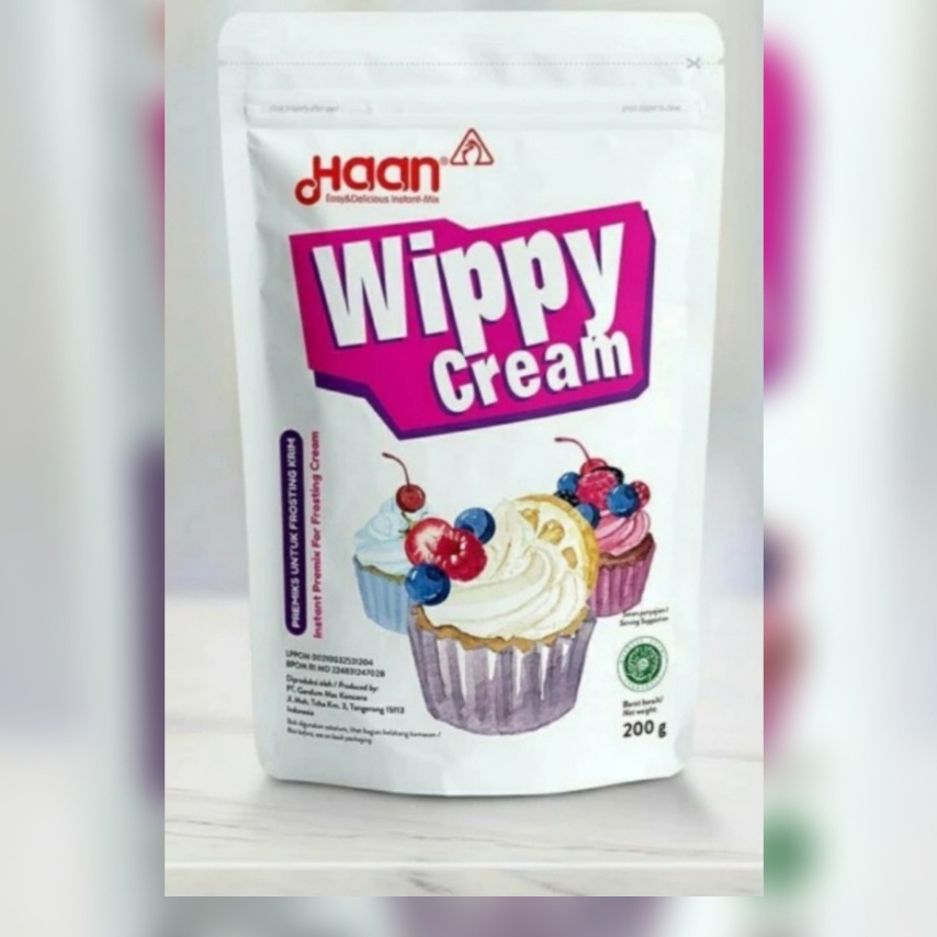 

Wippy Cream Haan kemasan pouch 200 gr
