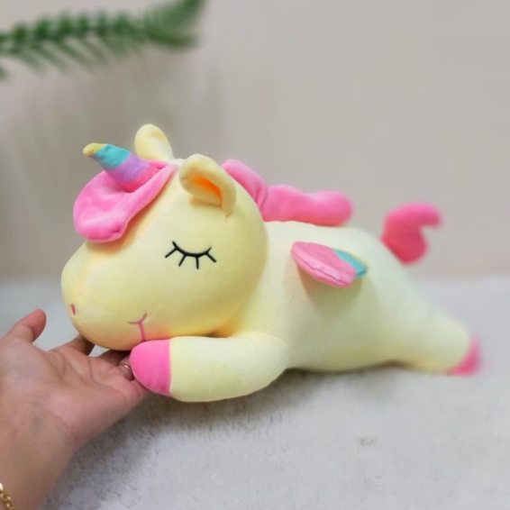 Boneka Lying Unicorn Sayap Size 40cm/15&quot; Boneka Unicorn Soft/Boneka Karakter