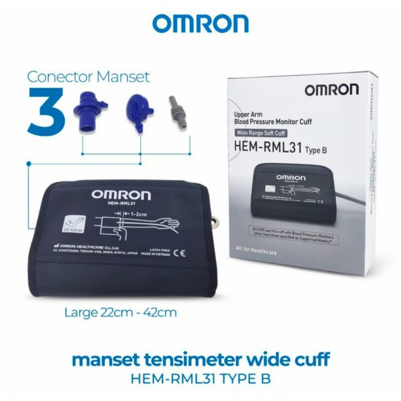 OMRON Manset Large Tensimeter Digital Original  / Manset Tensi Meter Original Omron / Manset Tensi Cuff