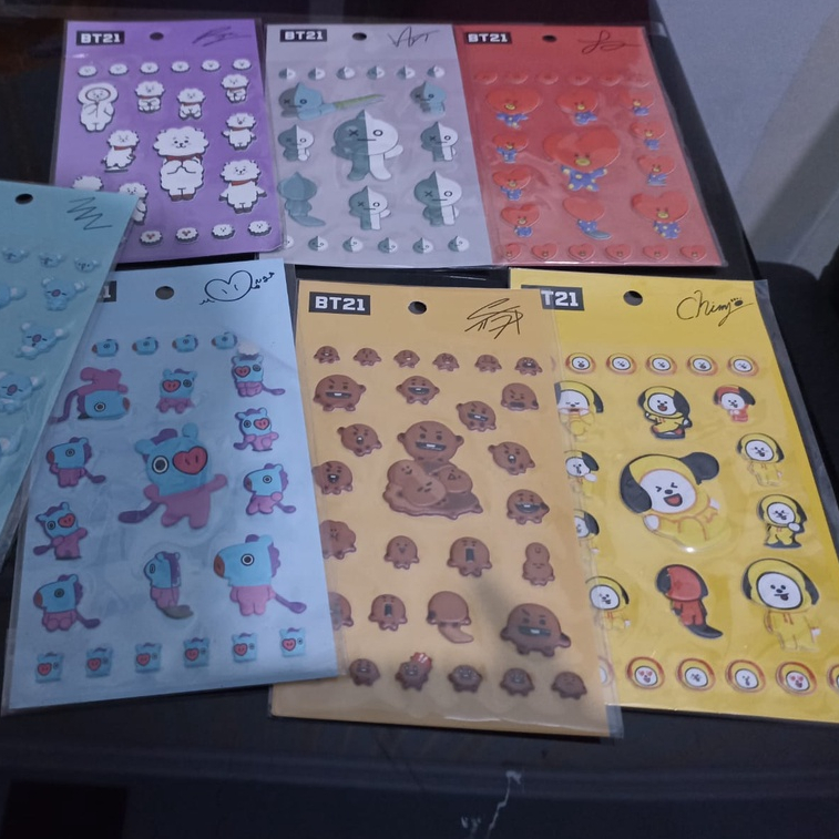 Sticker Karakter Cartoon Korean 3D Emoticon Lucu Lengkap Murah