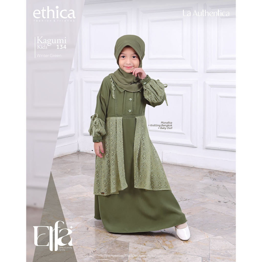 Sarimbit Keluarga / Ethica Elfa 279 Winter Green / Fashion Muslim 2023