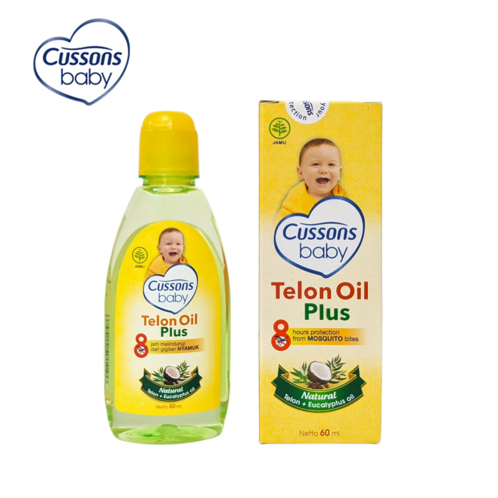 Cussons Baby Telon Oil Plus Natural - Minyak Telon Bayi 60ml