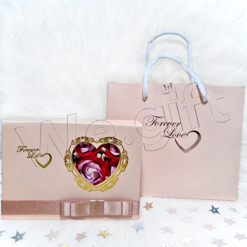 Kado Hampers Kalung Love 2 Sisi LM 0,25g u/ Valentine, Birthday, Anniversary, Wedding, Wisuda, dll