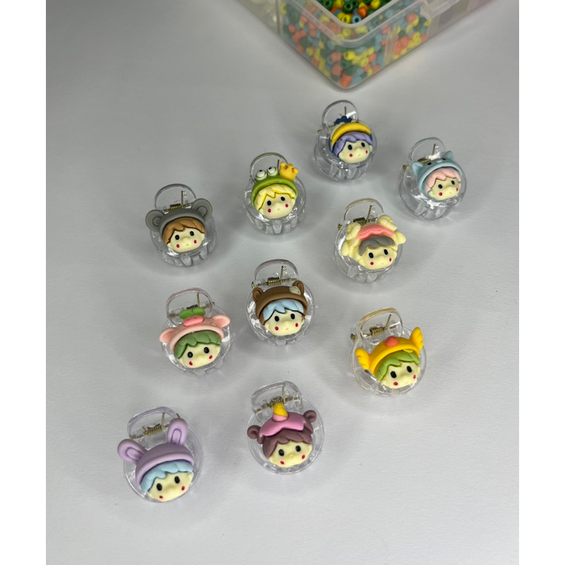 Jedai Jepitan Rambut Mini Karakter Kurcaci/Jedai Mini Anak Clay Resin