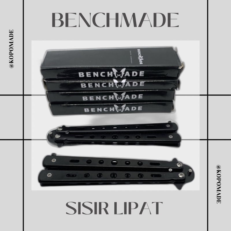 Sisir Lipat Besi Hitam Silver Benchmade