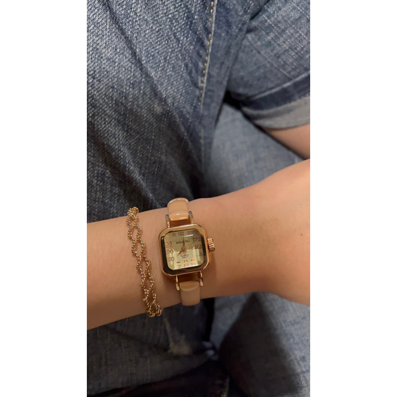 Jam tangan wanita KY-HA vintage gaya analog Import Korea
