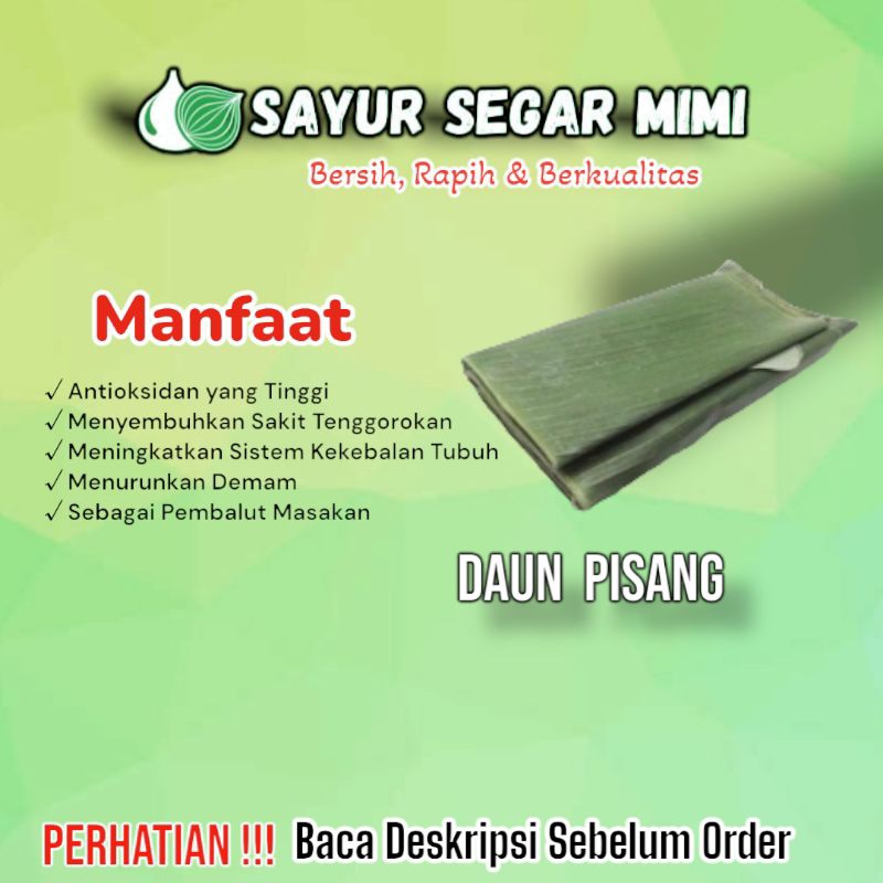 

Daun Pisang Perikat - Sᴀʏᴜʀ Sᴇɢᴀʀ ♏ɪᴍɪ