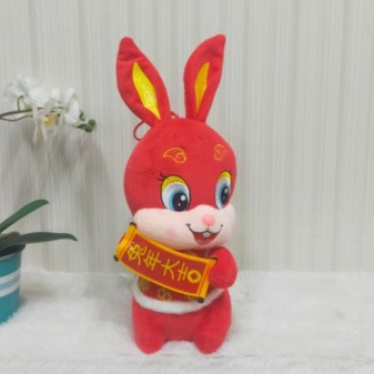 Boneka Kelinci Imlek Size 10&quot;/25cm/boneka rabbit imlek/hiasan imlek/