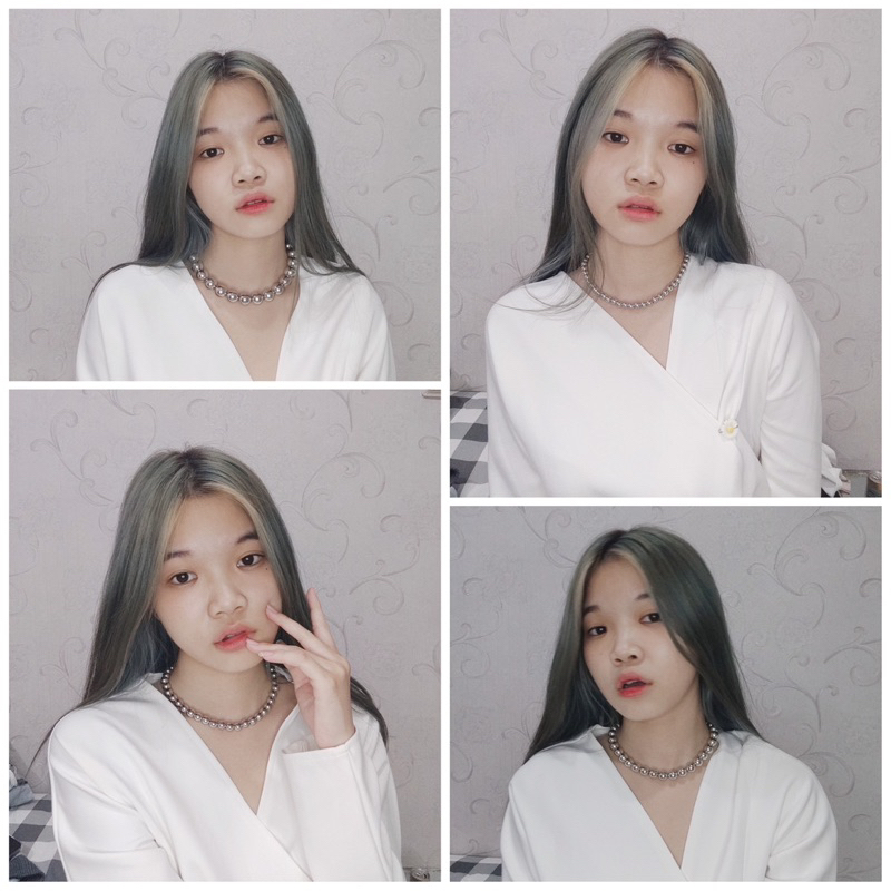 Kalung Choker Basic Silver Metalic Beads Edgy Necklace