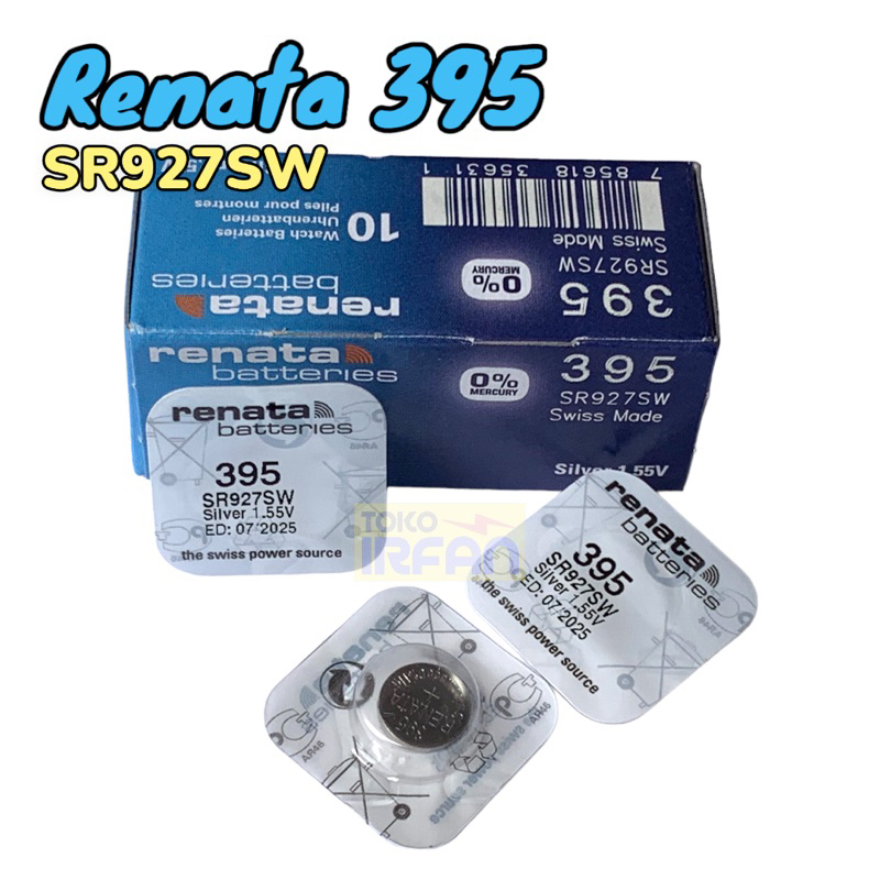 Baterai Renata 395 SR927SW Original Batrai Jam Tangan SR927 399