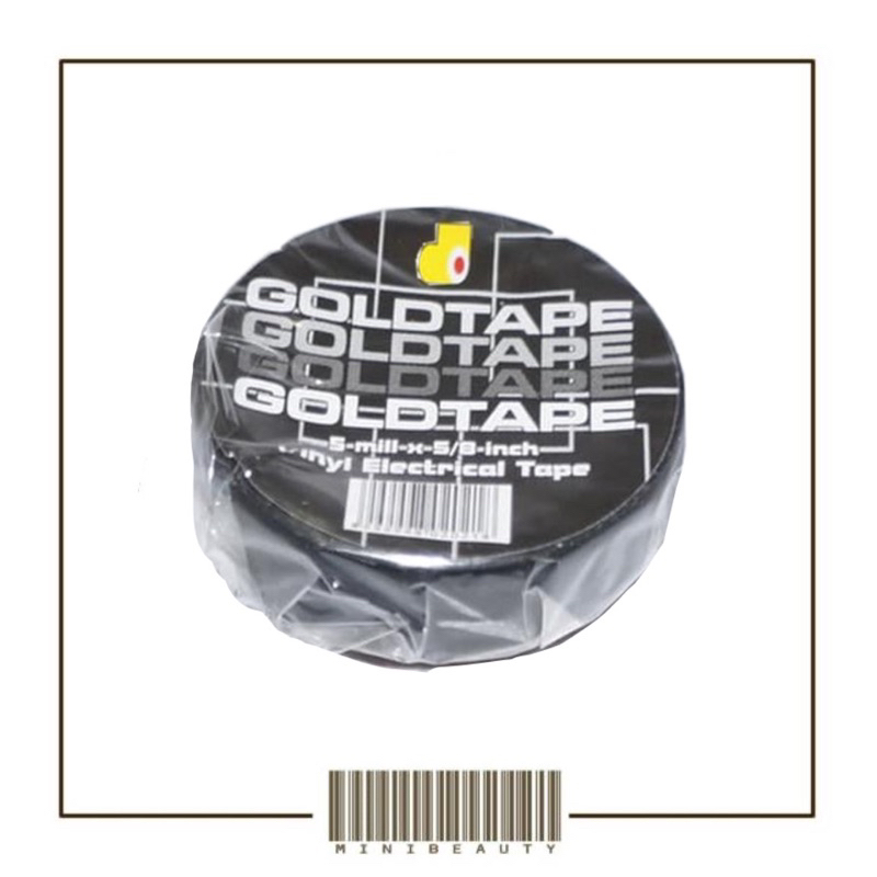 isolasi kabel gold tape hitam pvc goldtape