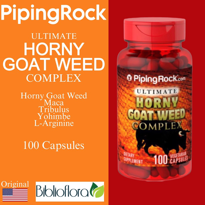 Jual Piping Rock Horny Goat Weed Complex 100 Capsules Maca Tribulus