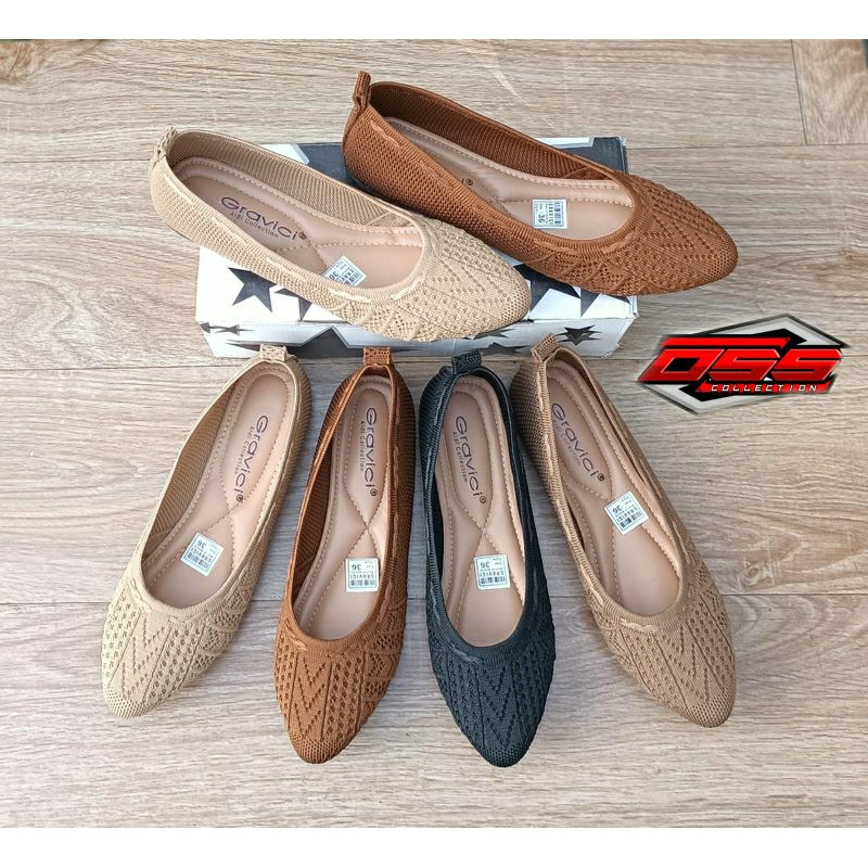 SEPATU RAJUT WANITA/FLATSHOES RAJUT BY OSS COLLECTION