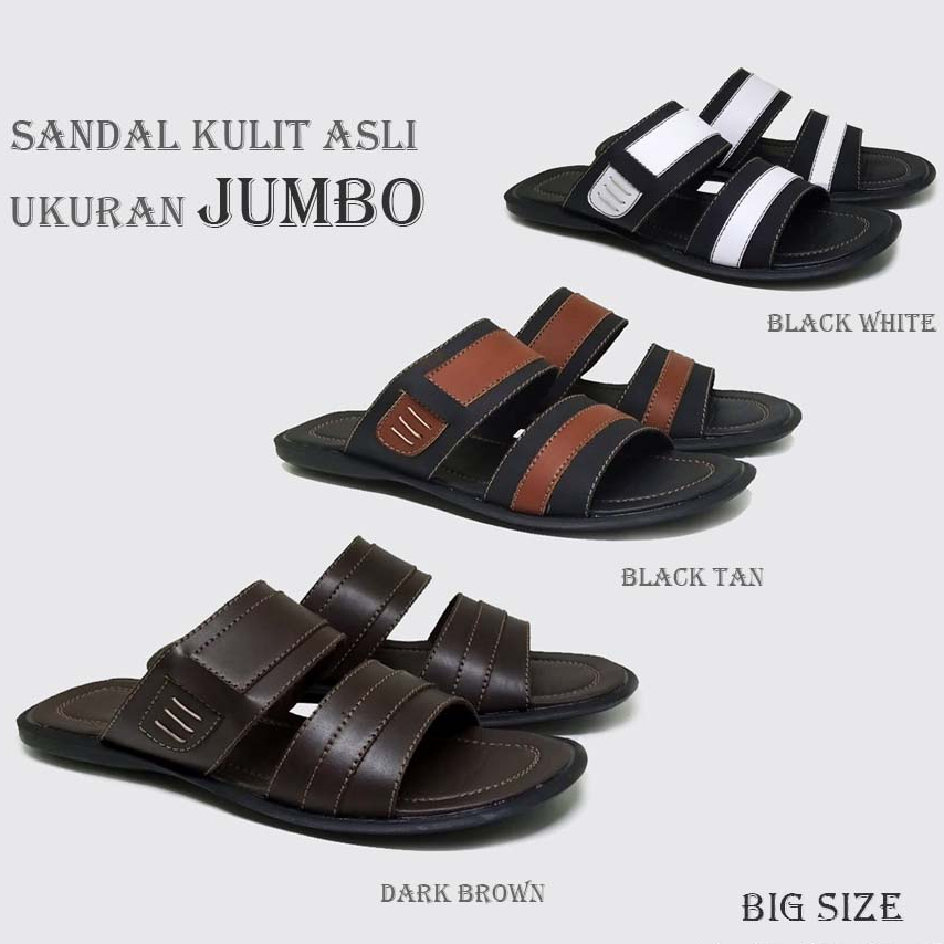 sandal pria ukuran besar jumbo 44 45 46 47 sandal casual formal sendal kulit kokop big size ORIGINAL sandals slide slop dewasa