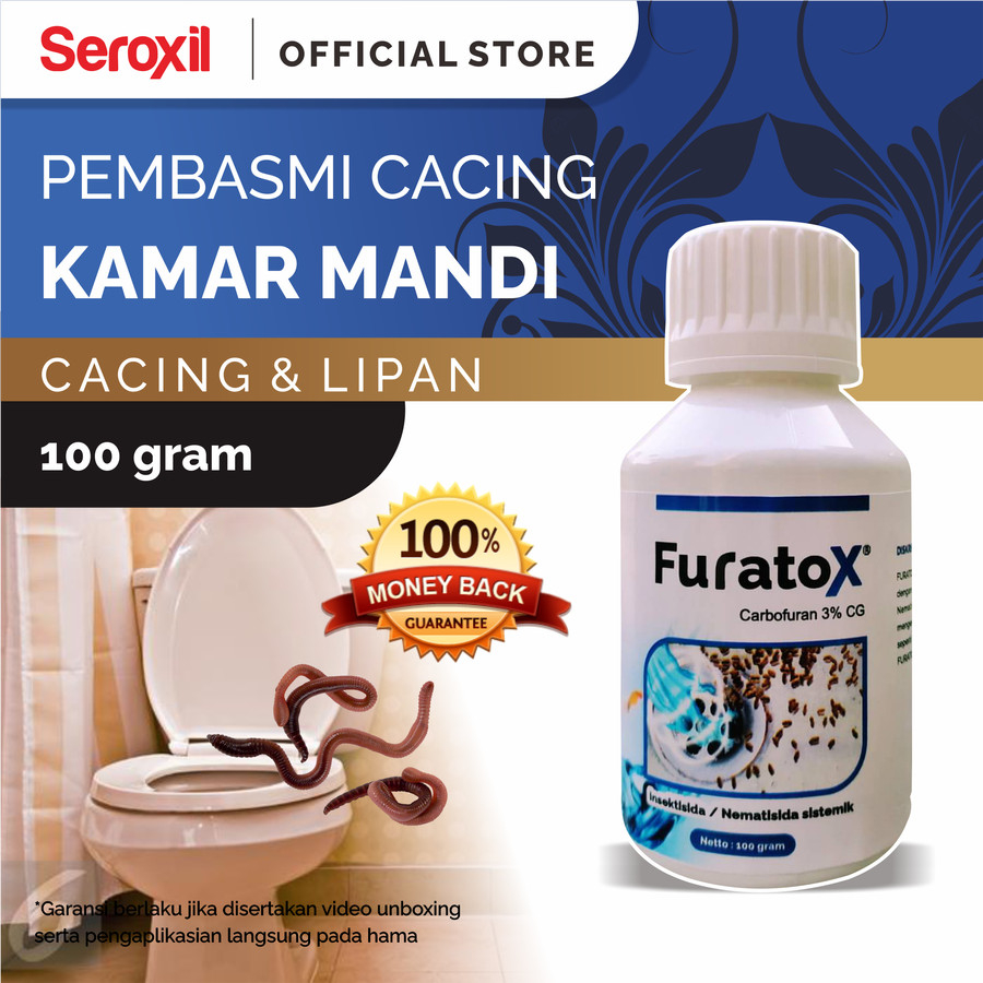 Furatox Obat Racun Cacing Lipan Pembasmi Kaki Seribu Kamar Mandi 100gr