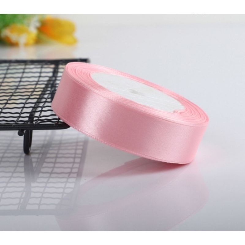 

(1roll=22meter) Pita satin 2,5cm hampers pita valentine pita kado valentine ribbon