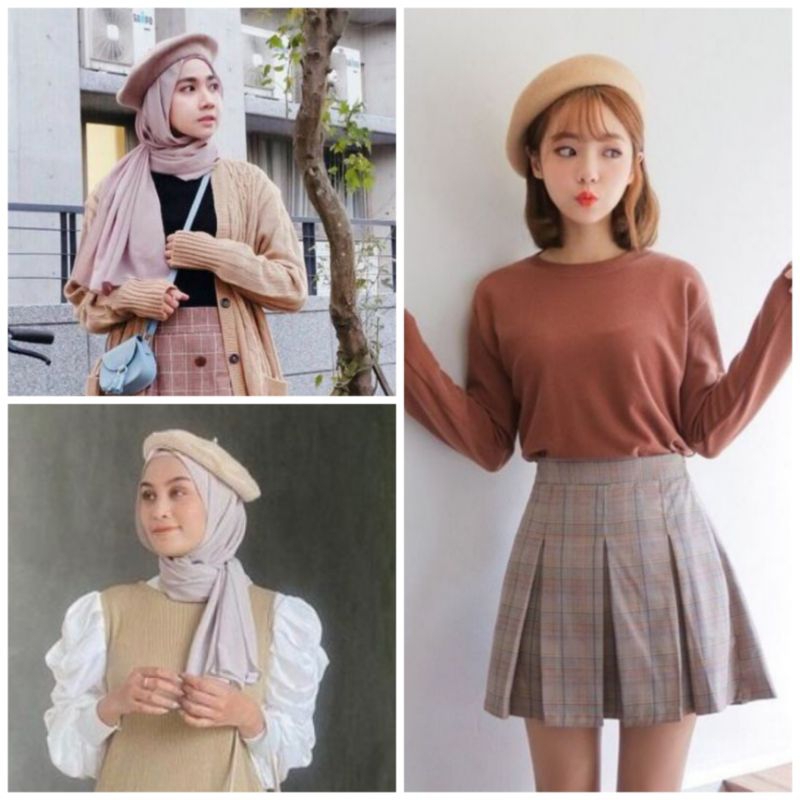 Topi Baret Korea Wanita Selebgram / Topi Fashion Pelukis Beret