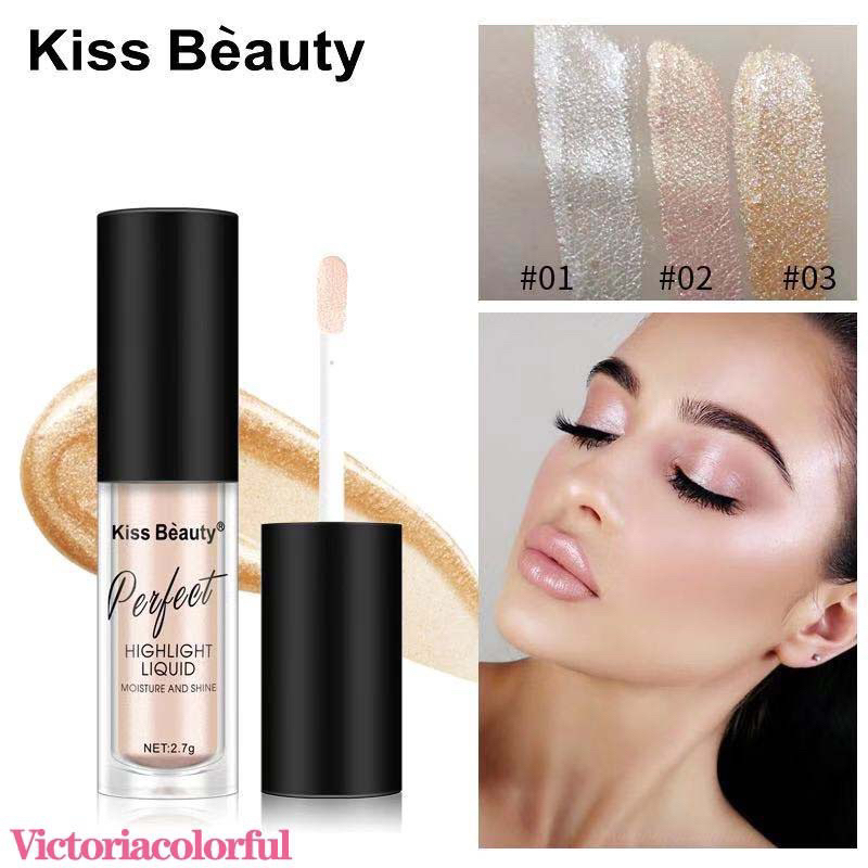 LENGKAP WARNA{BISA KIRIM INSTANT COD TERMURAH MEDAN}Kiss Beauty Waterproof Contour/Brighten/Highlighter/Bronzer Cair untuk Mencerahkan Wajah