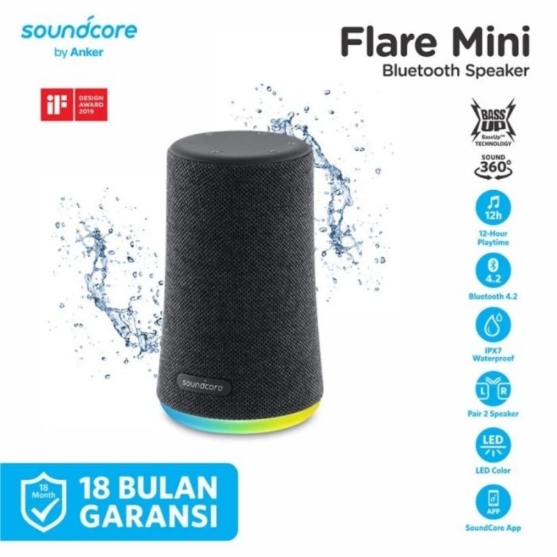 Anker Soundcore Flare Mini Bluetooth Wireless Speaker - A3167
