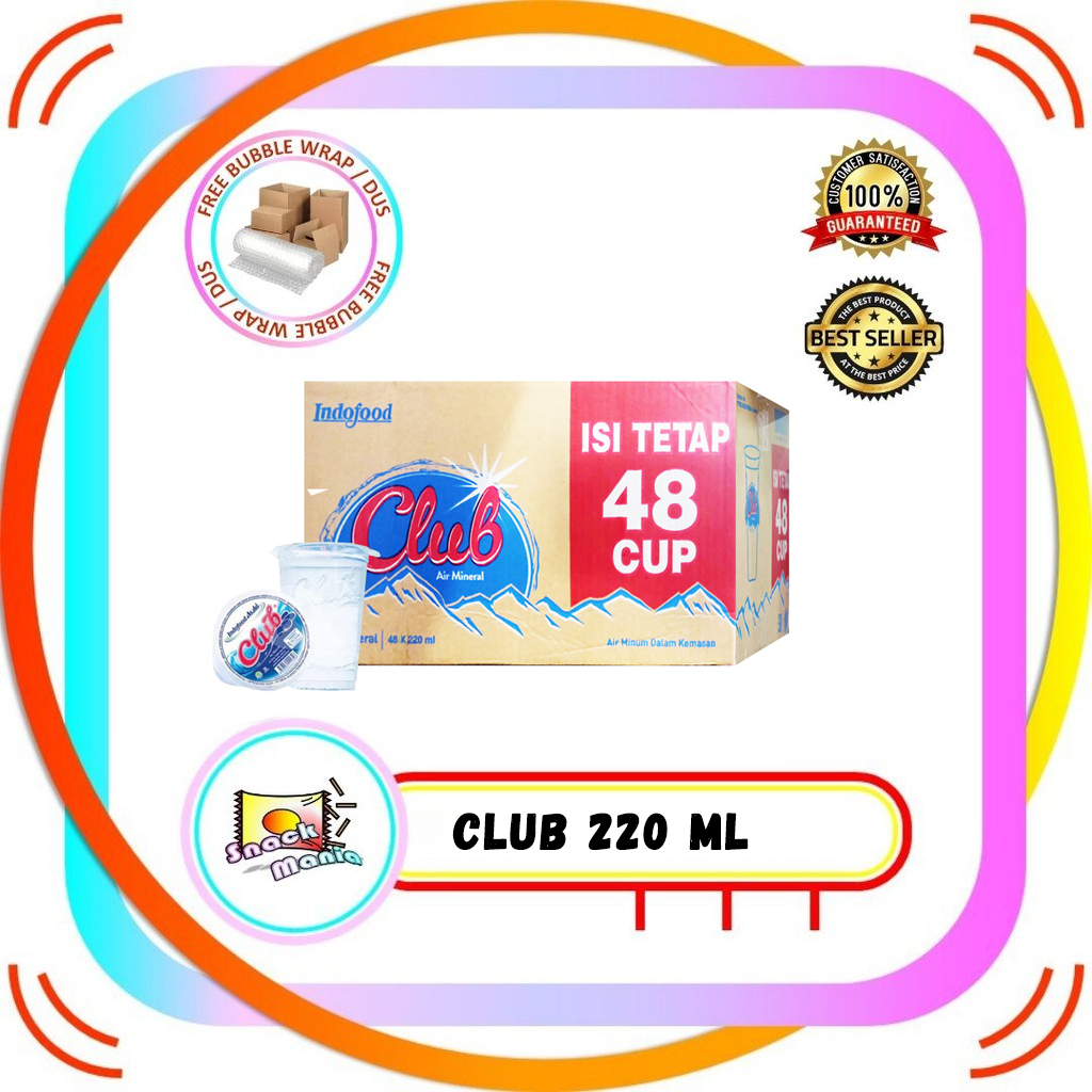 

Club Air Mineral Gelas 220 ml DUS 48 Pcs