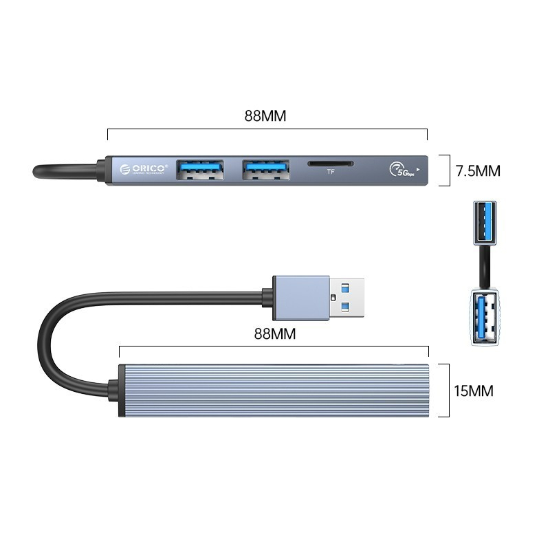 Orico AH-A12F USB HUB 3.0 TF Memory 5Gbps