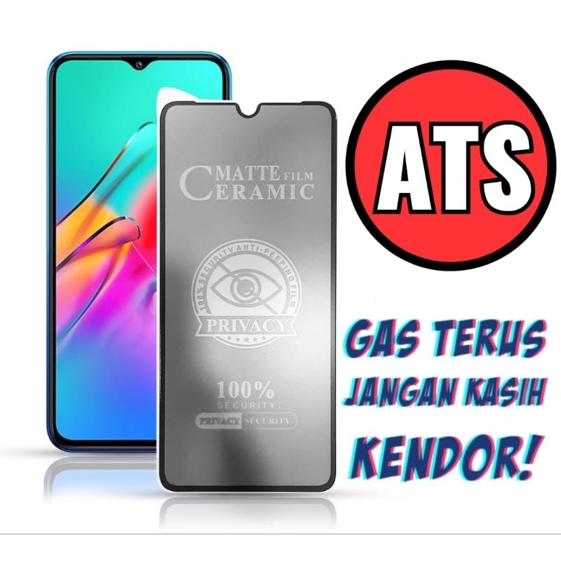 TEMPERED GLASS CERAMIC MATTE PRIVACY ANTI-SPY OPPO RENO 2, 2F, 3, 3 PRO, 4, 4F, 5 5F, 5Z, 6, 7, 7Z, 8, F1S, F5, F7, F9, F9 PRO, F11, F11 PRO, R17, R17 PRO